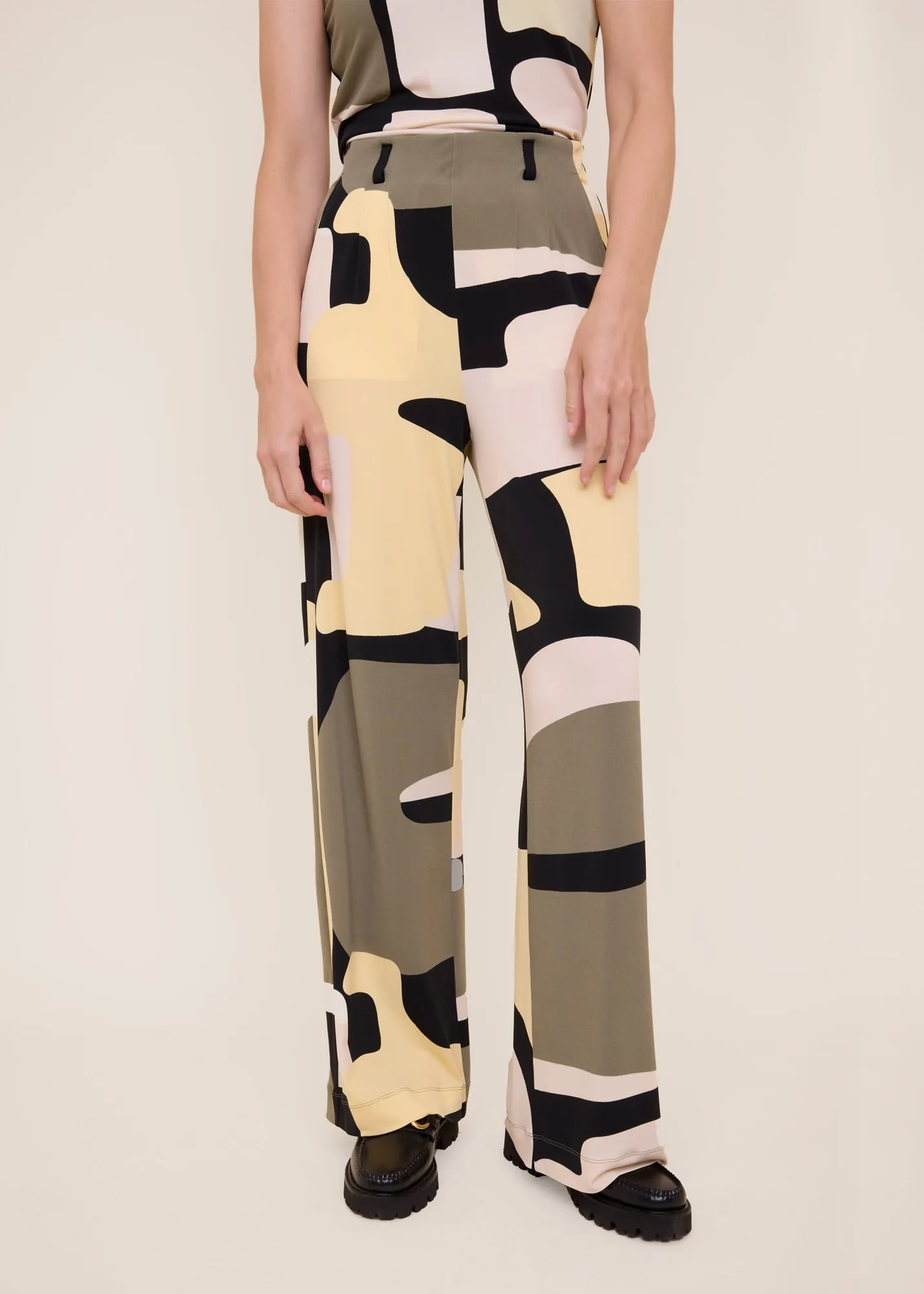 60's print travel trousers