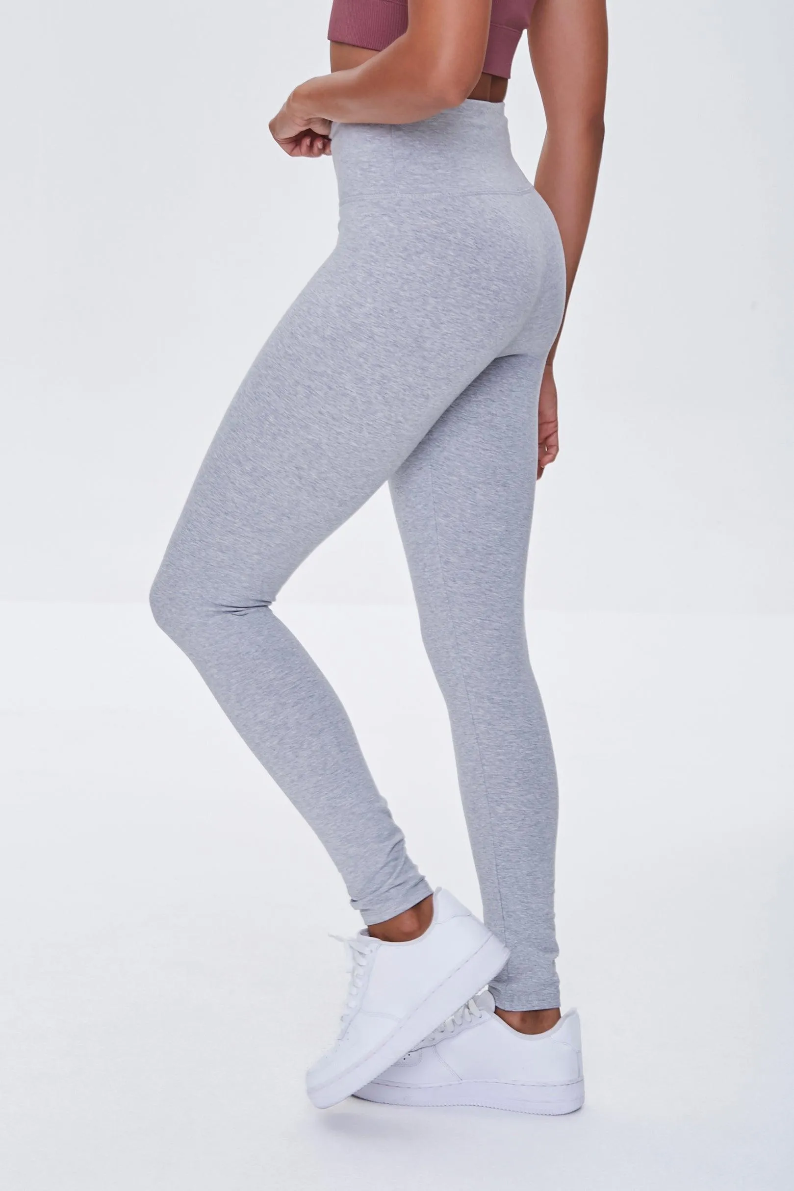 Active High-Rise Heathered Leggings