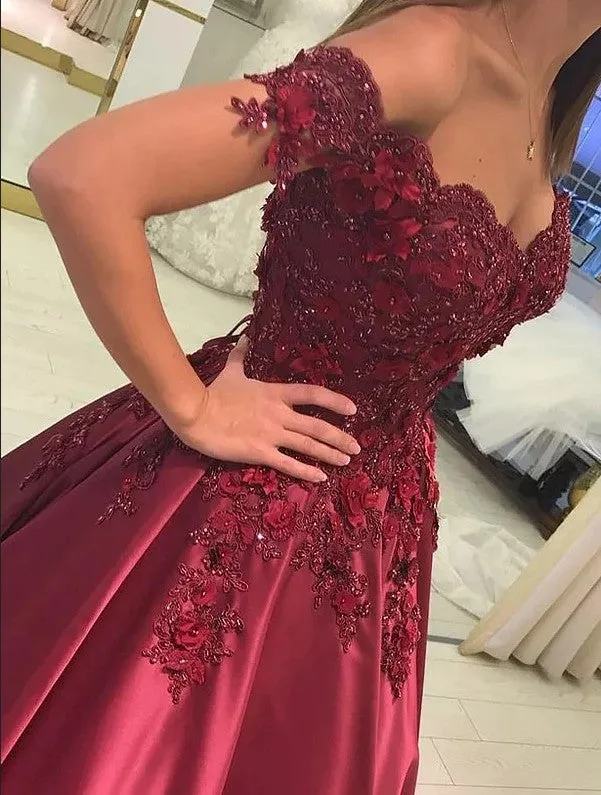 Affordable Prom Dress Off The Shoulder Straps, Evening Dress, Pageant Dance Dresses, Graduation School Party Gown, PC0012