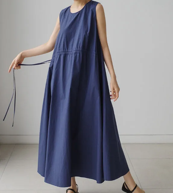 Ava Drawstring Sleeveless Dress