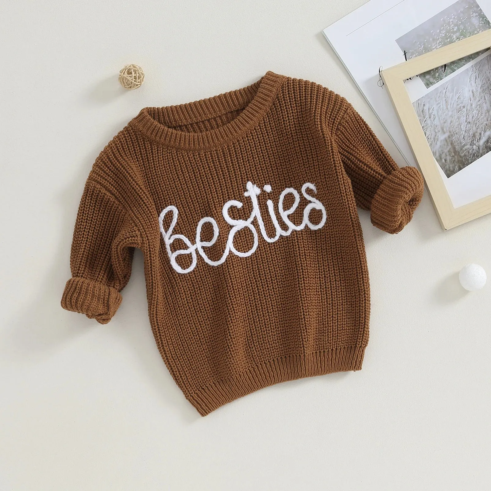 Baby (to 24M) Deluxe Girls Sweater - BESTIES