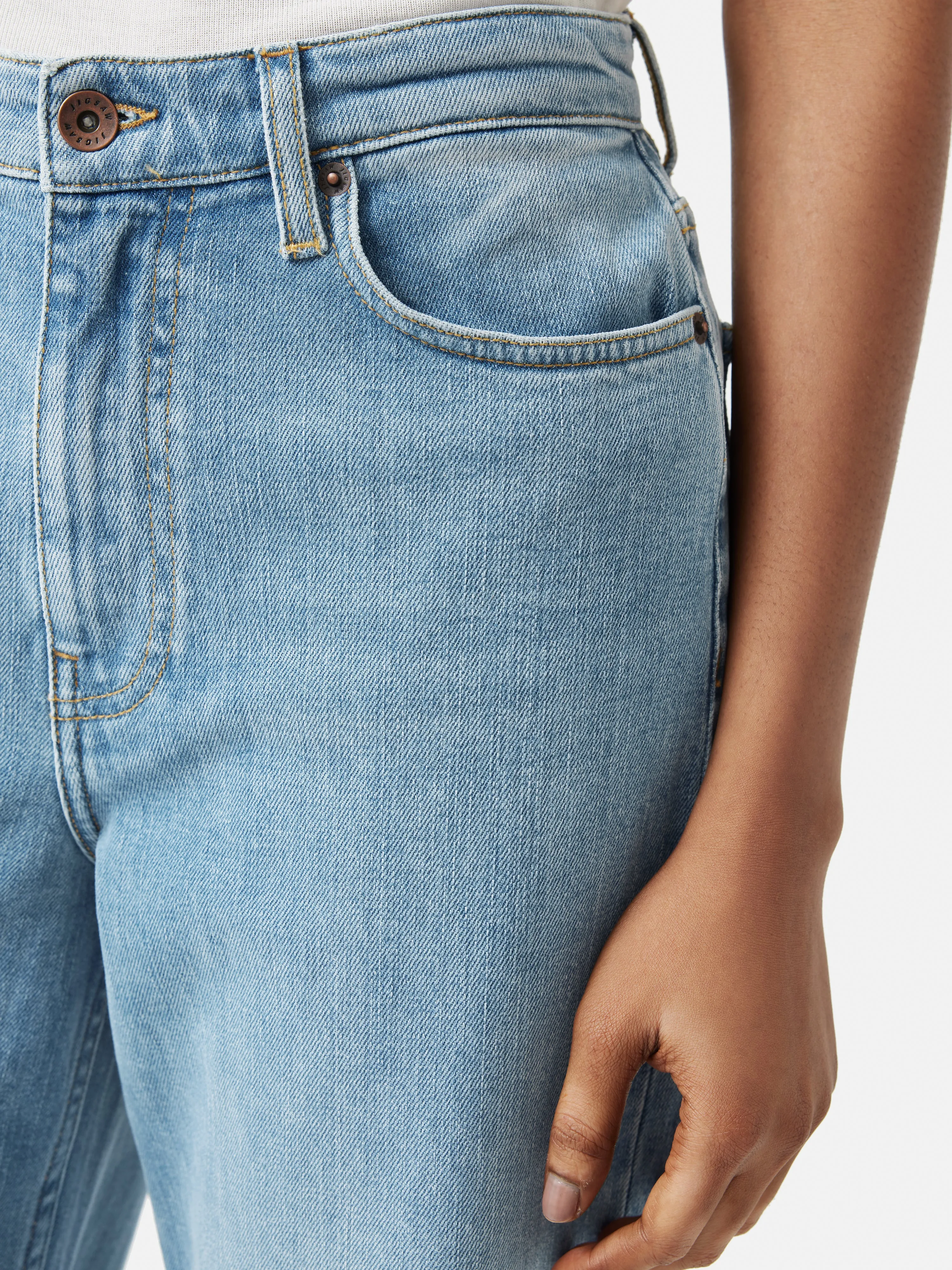 Balfour Long Wide Leg Jean | Light Blue Wash