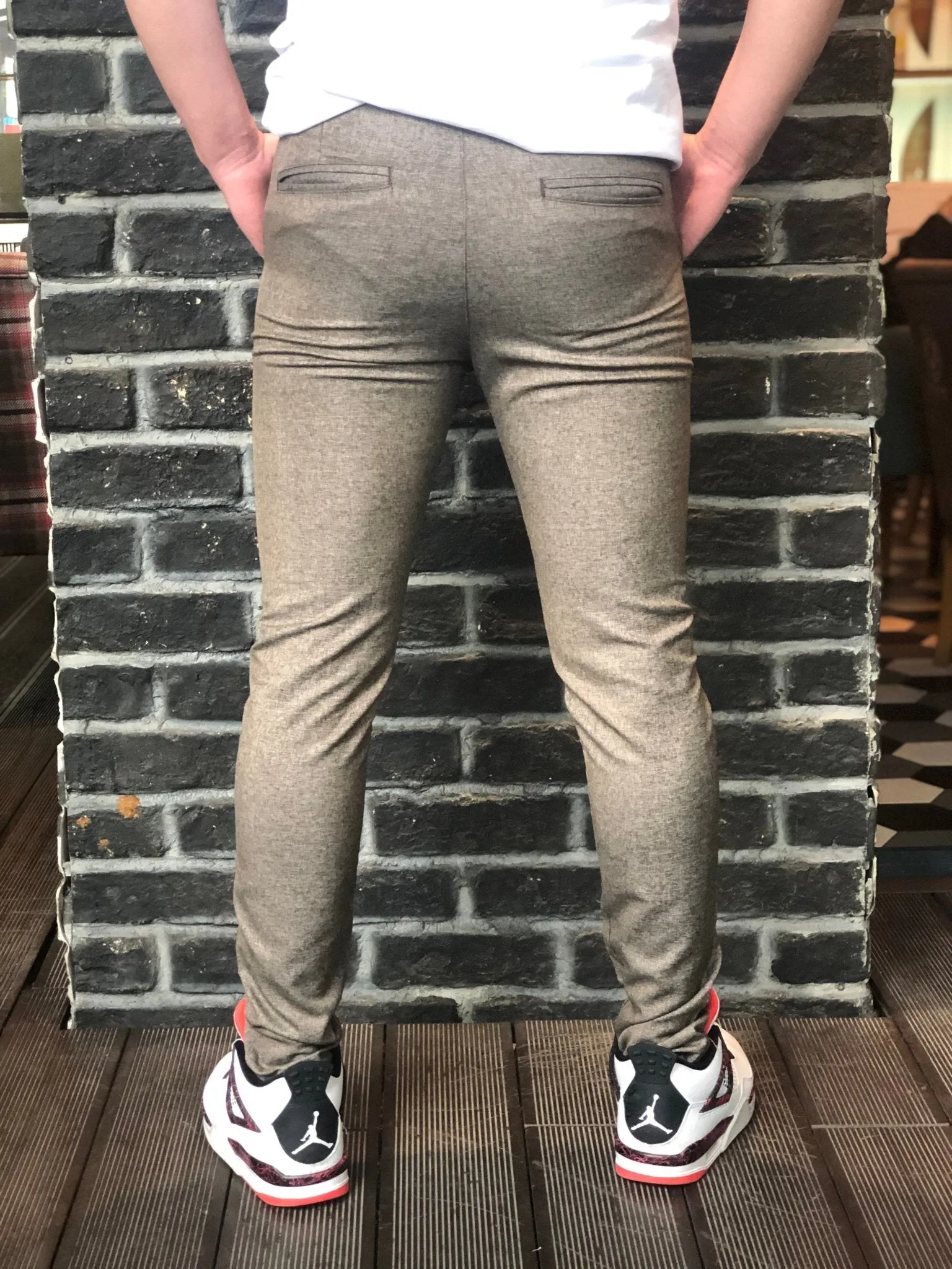 Beige Slim Fit Casual Pant DJ148 Streetwear Pant