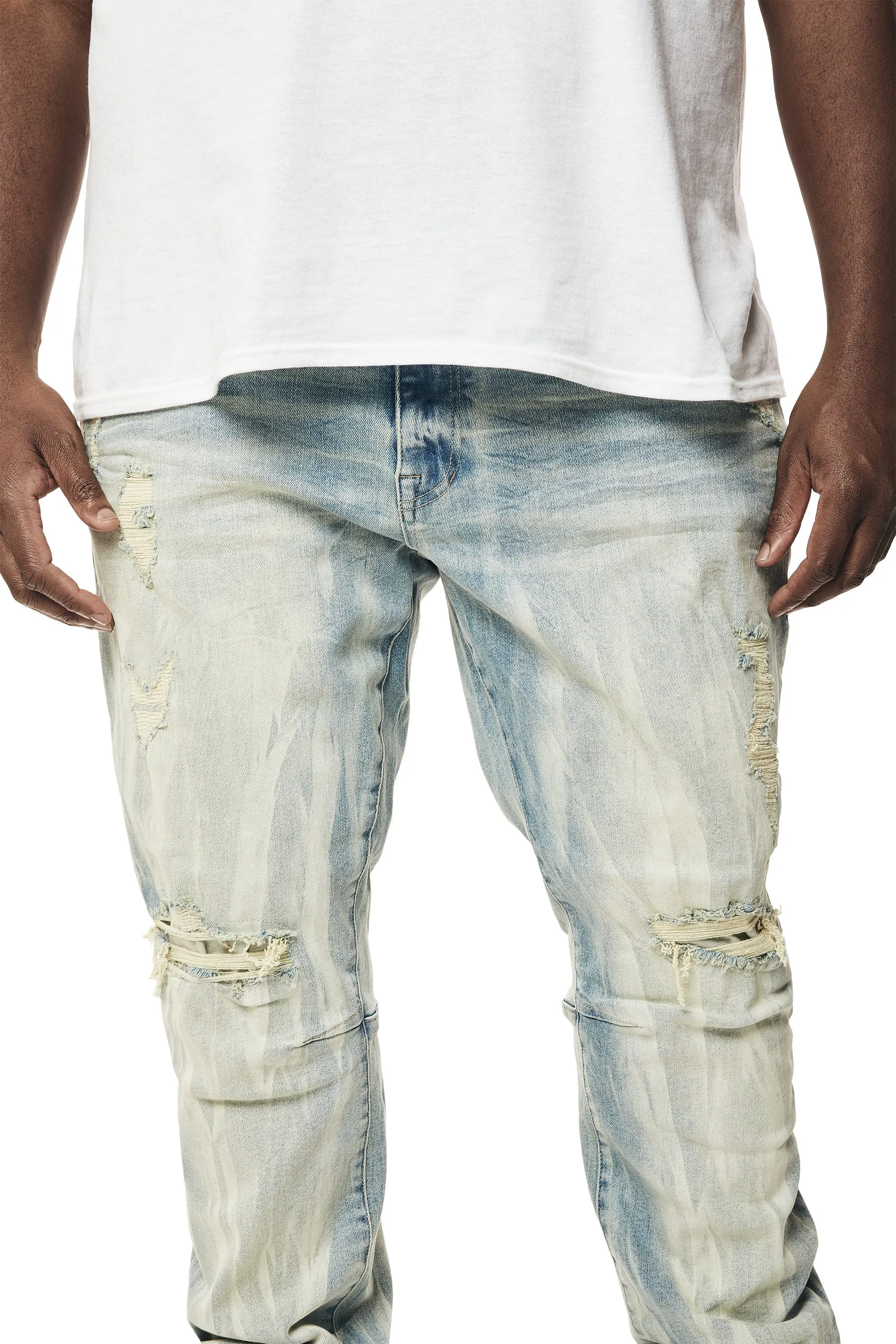 Big and Tall - Rooting Effect Denim Jeans - Seville Blue