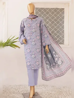 Bin Saeed Printed Lawn 3-Piece Suit - Lilac