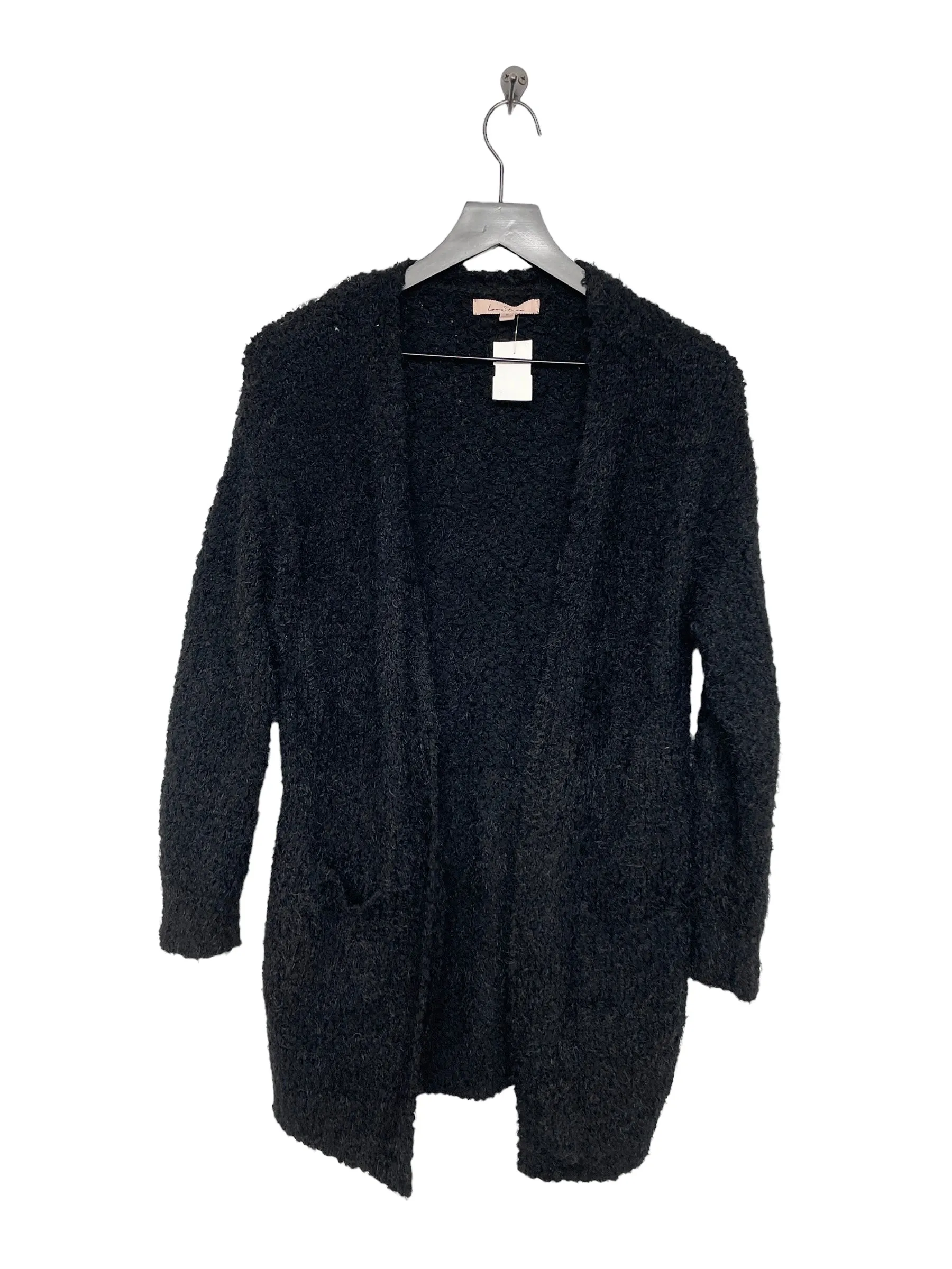 Black Sweater Cardigan Love Tree, Size M