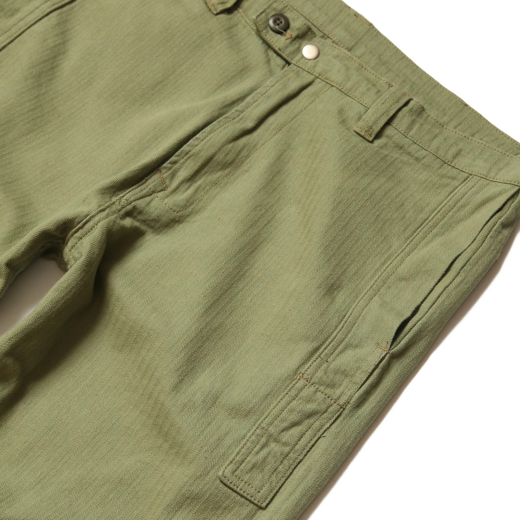 Blacksmith - Herringbone Easy Pants - Light Olive