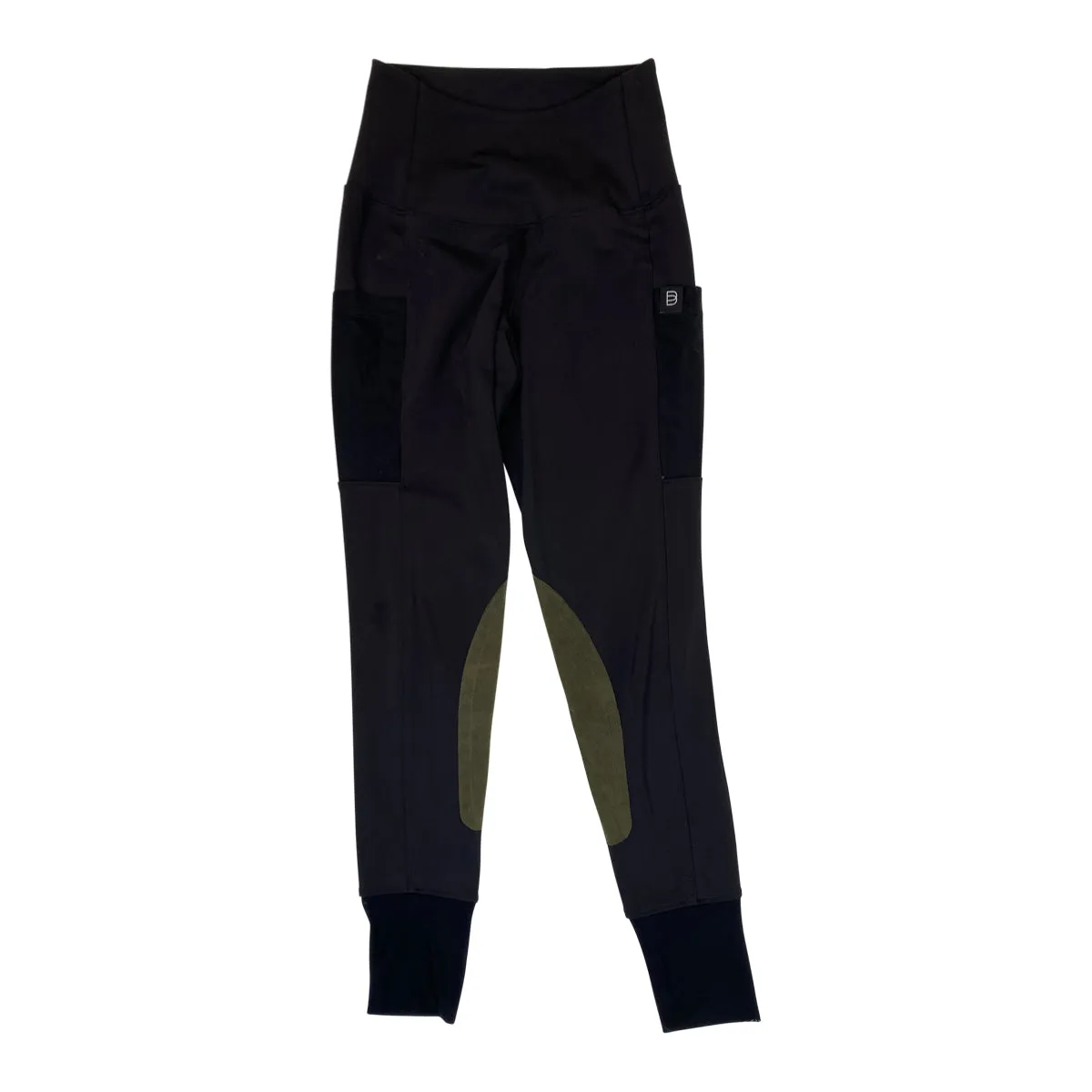 Botori 'Taylor' Riding Tights in Black/Olive - Women's XS