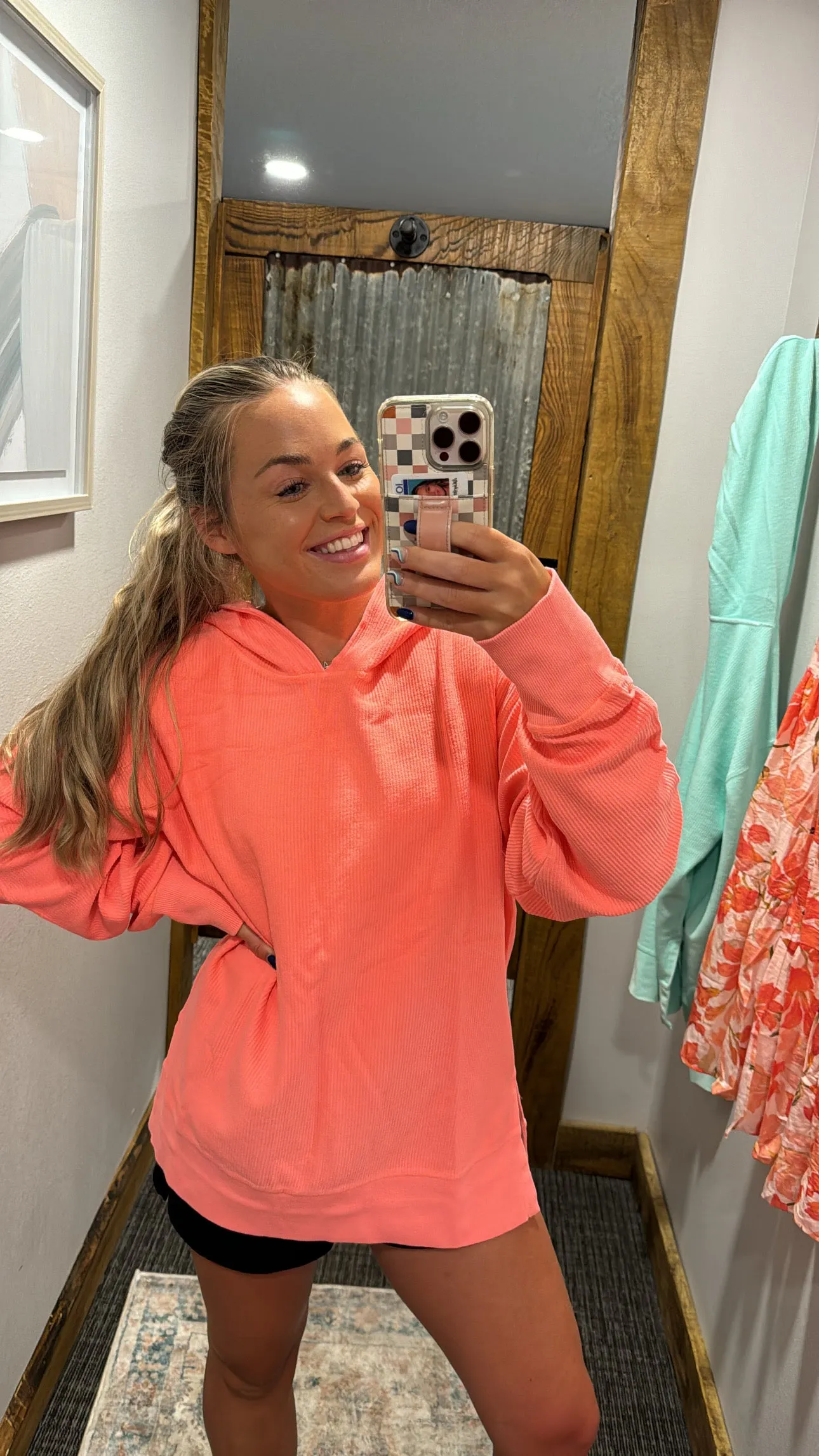 BRAYLEE RIBBED HOOODED SWEATSHIRTS 3 COLOR OPTIONS