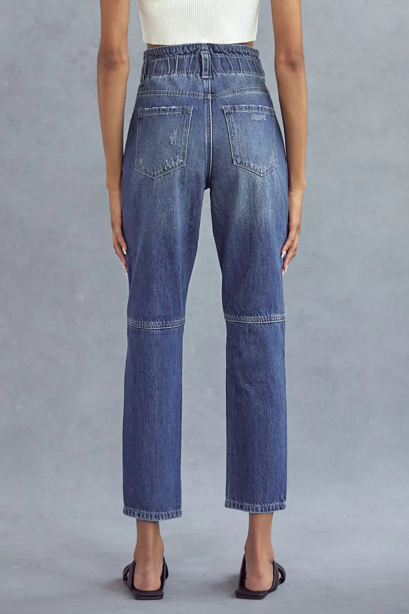 Bronte Ultra High Rise Paperbag Mom Jeans