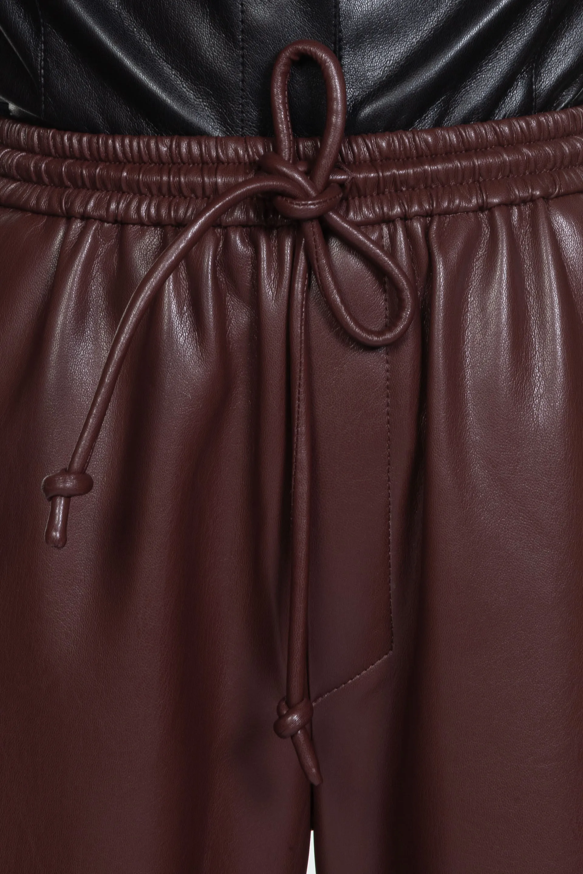 Calie Alt-Leather Pants Plum Chutney