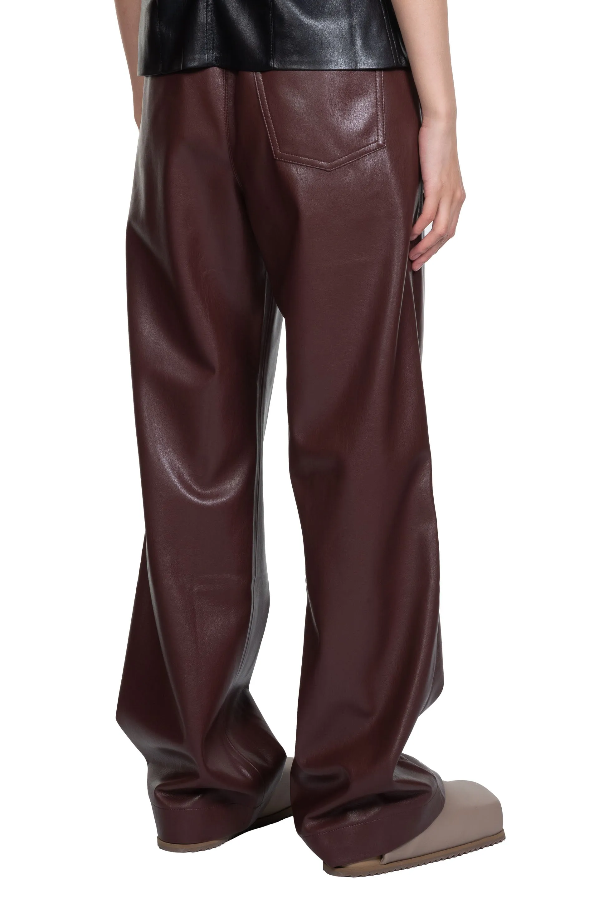 Calie Alt-Leather Pants Plum Chutney