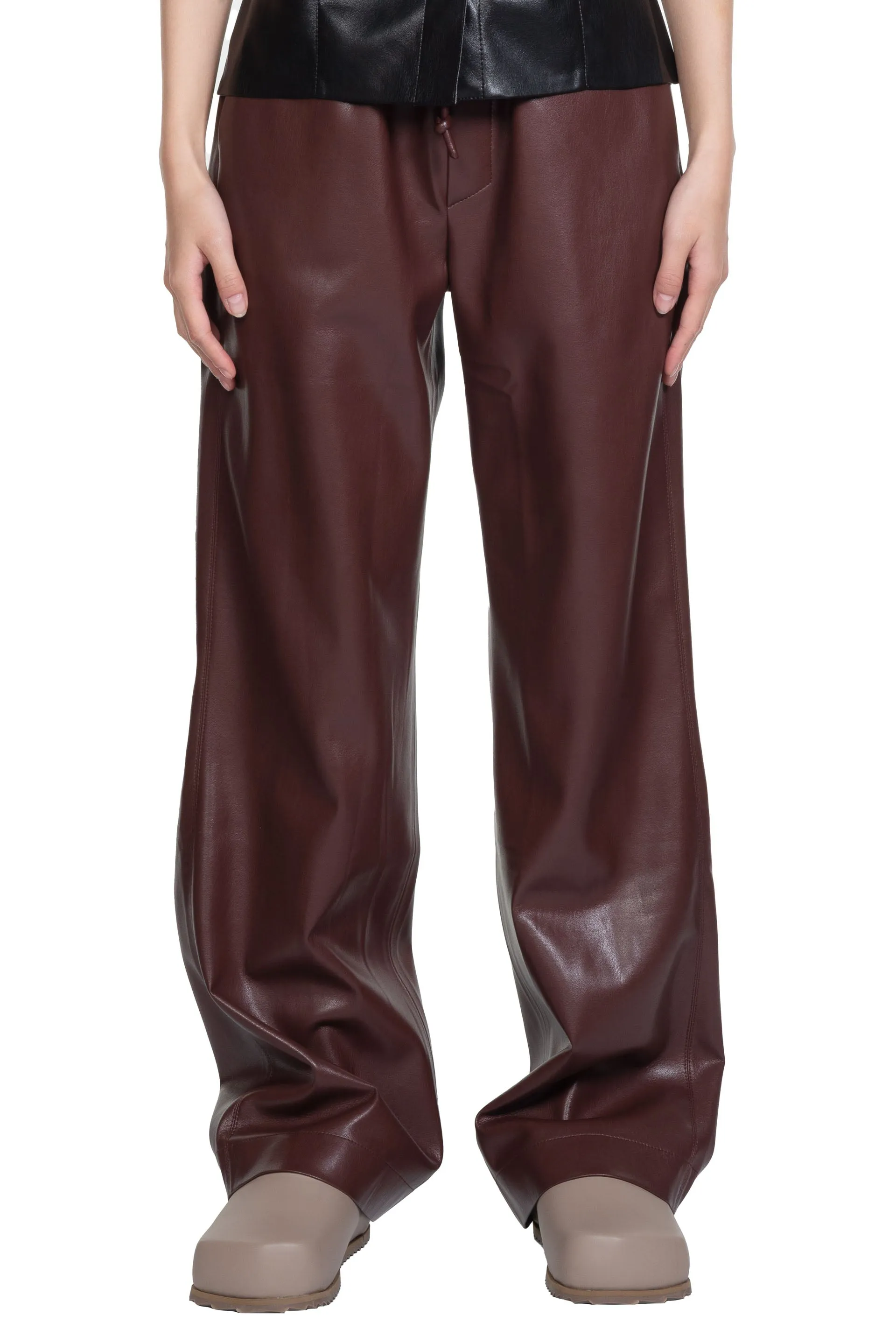 Calie Alt-Leather Pants Plum Chutney