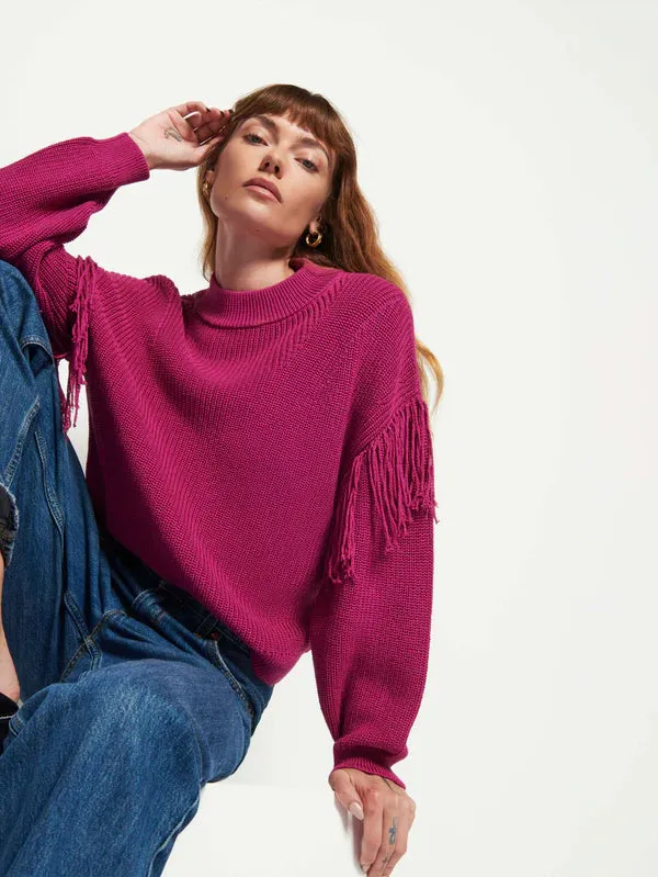 Carine Fringed Sweater