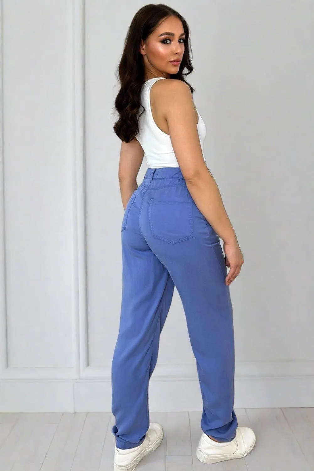 Casual Fit Straight Leg Slacks Trousers