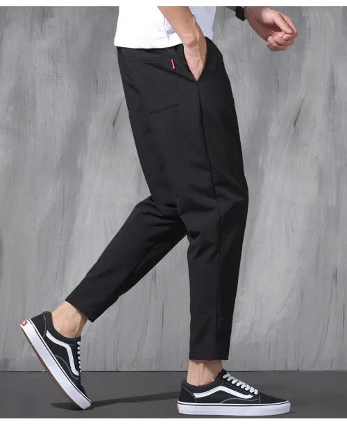 Casual Wear Elastic Trouser Pant - Black