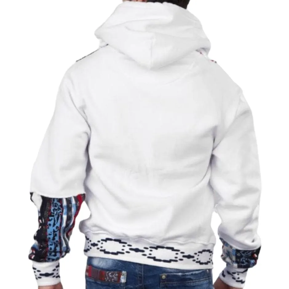 Coogi Native Blues Classic Stitched Fleece Hoodie (White) CG-KT-005