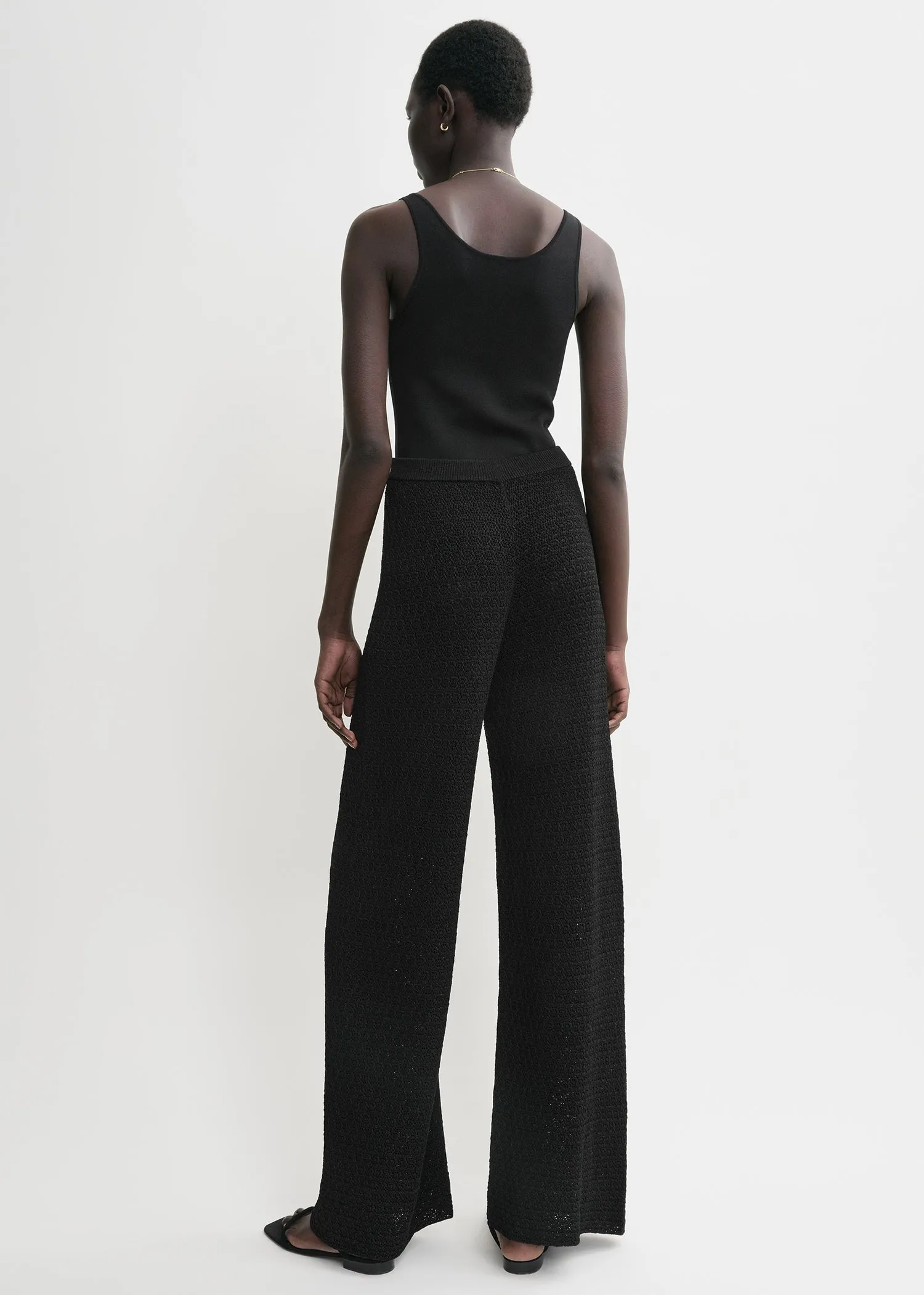 Crochet trousers black