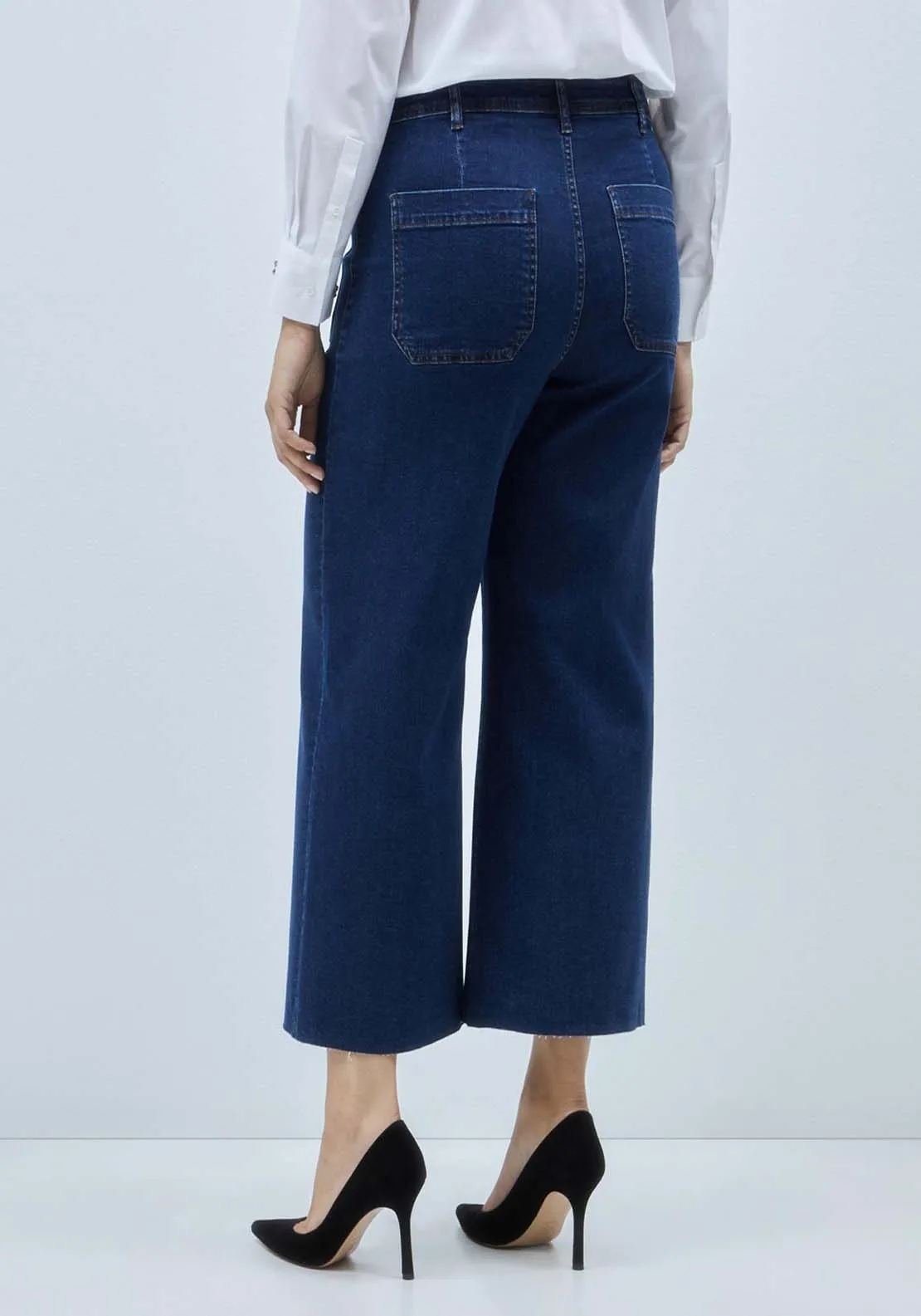 Culotte Denim Trouser - Blue