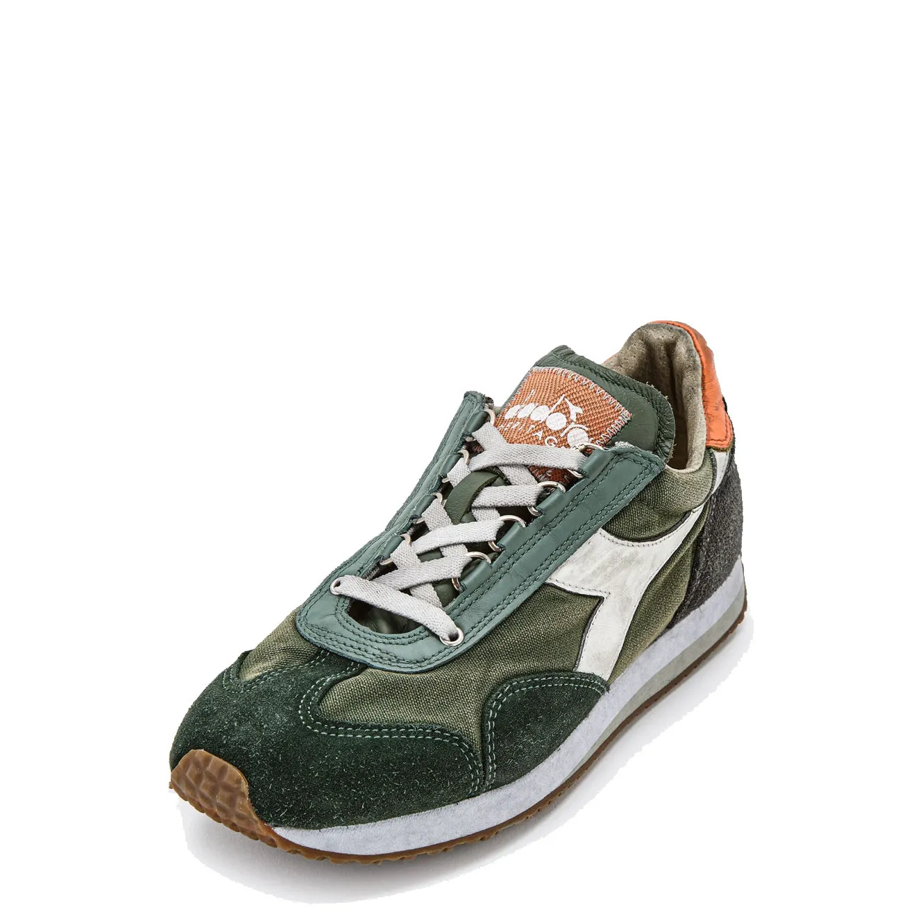 Diadora Equipe H Dirty Stone Wash Evo Trainers Green Thyme