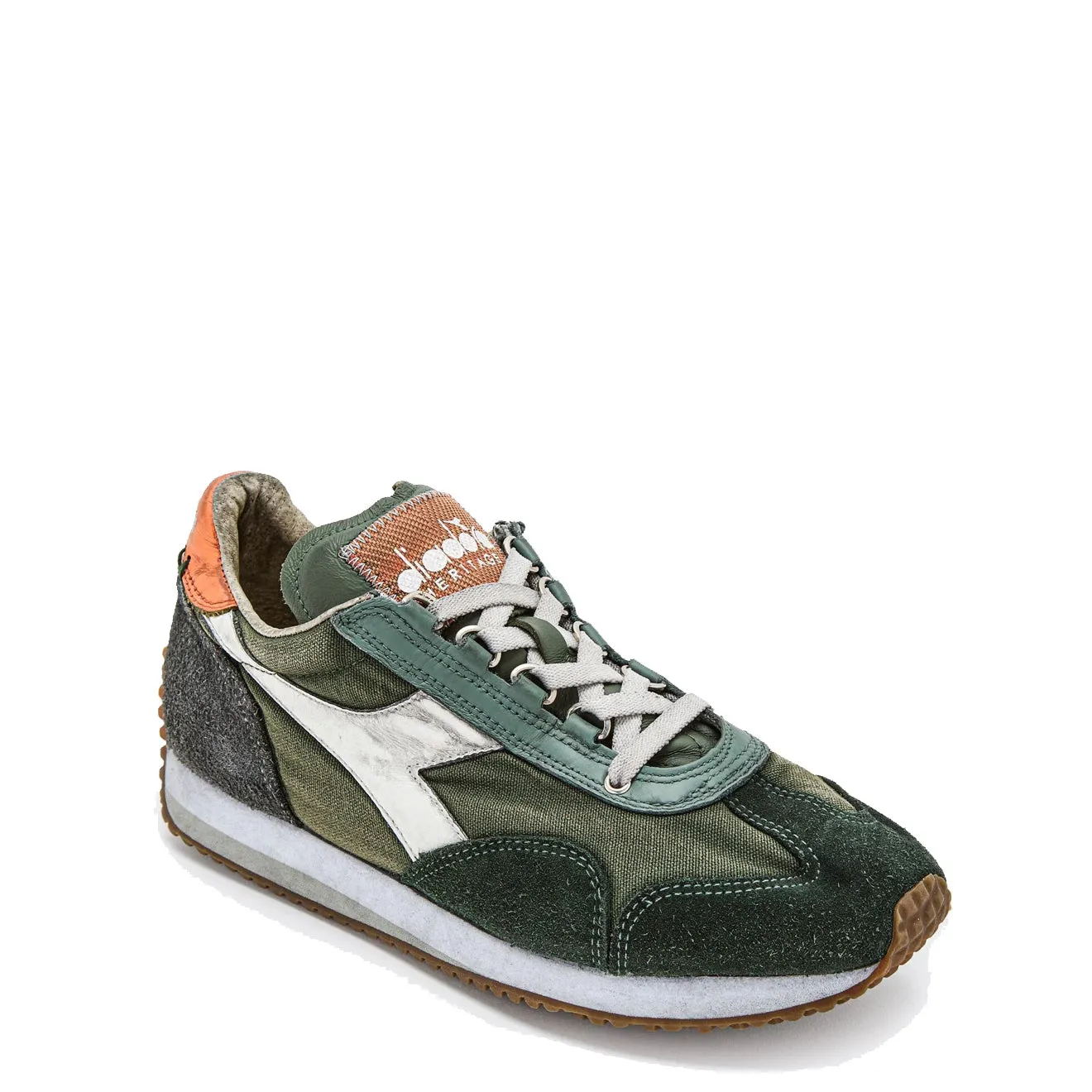 Diadora Equipe H Dirty Stone Wash Evo Trainers Green Thyme