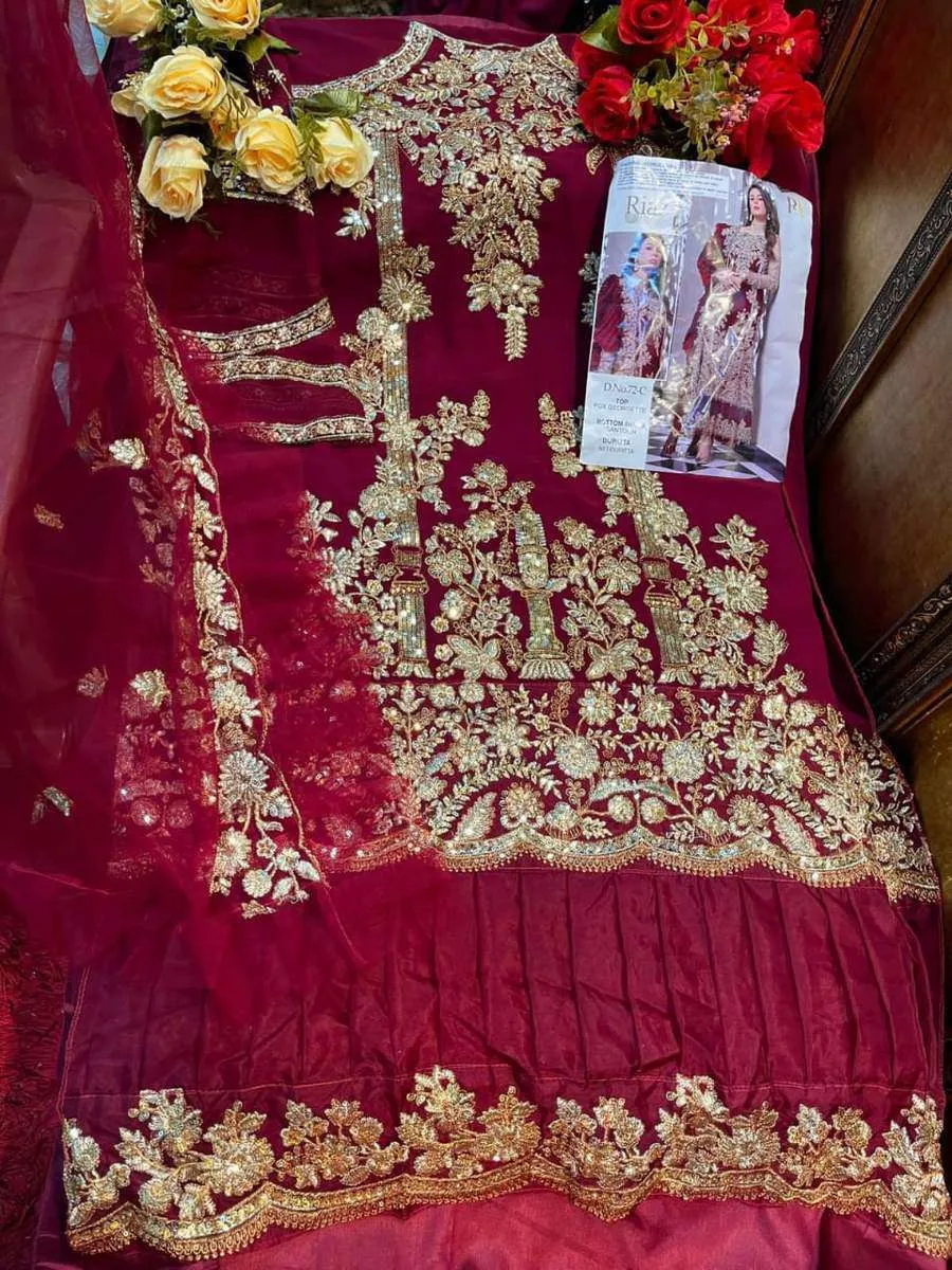 Elegant Pakistani Designer Party Wear Suit