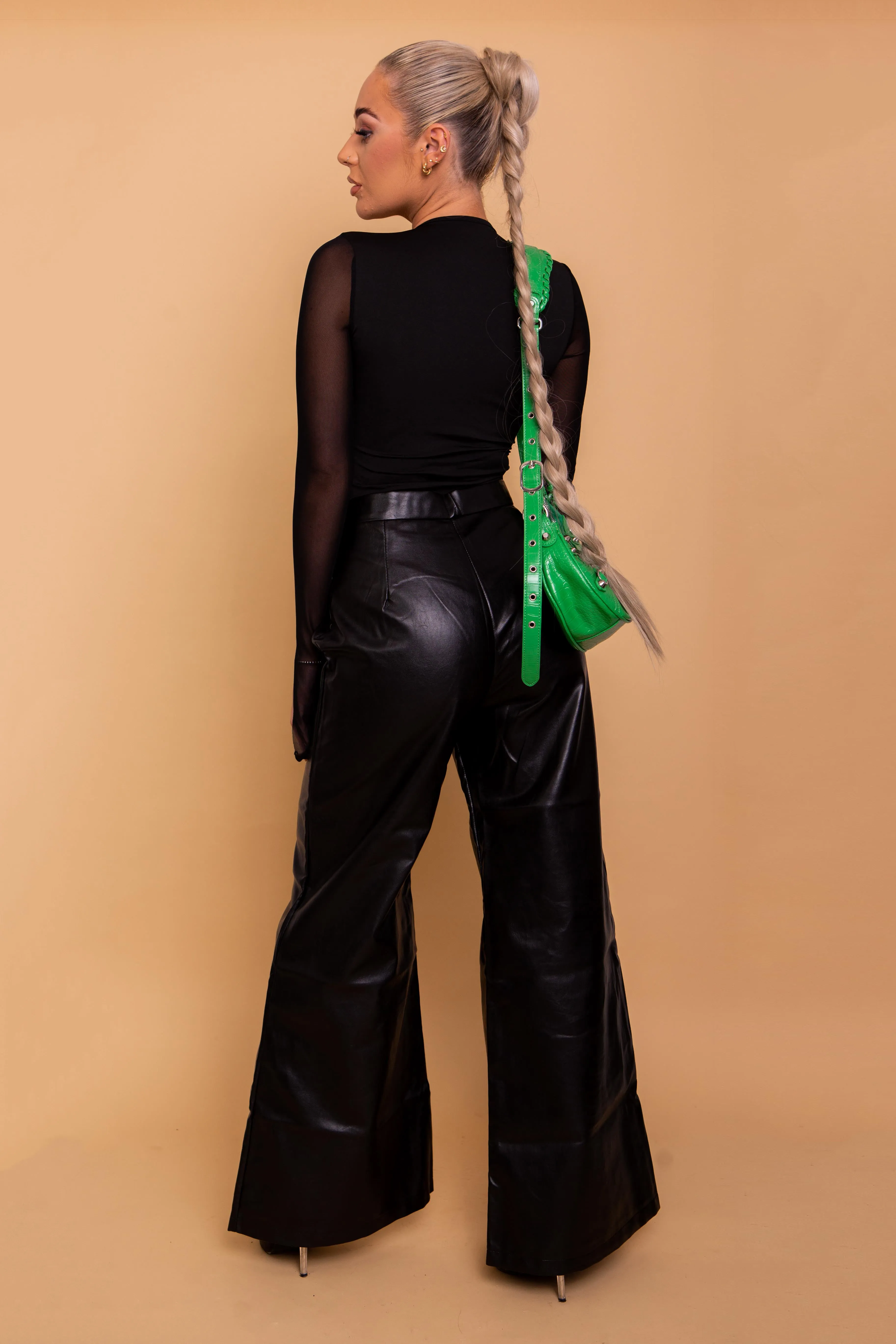 Faux Leather Trousers