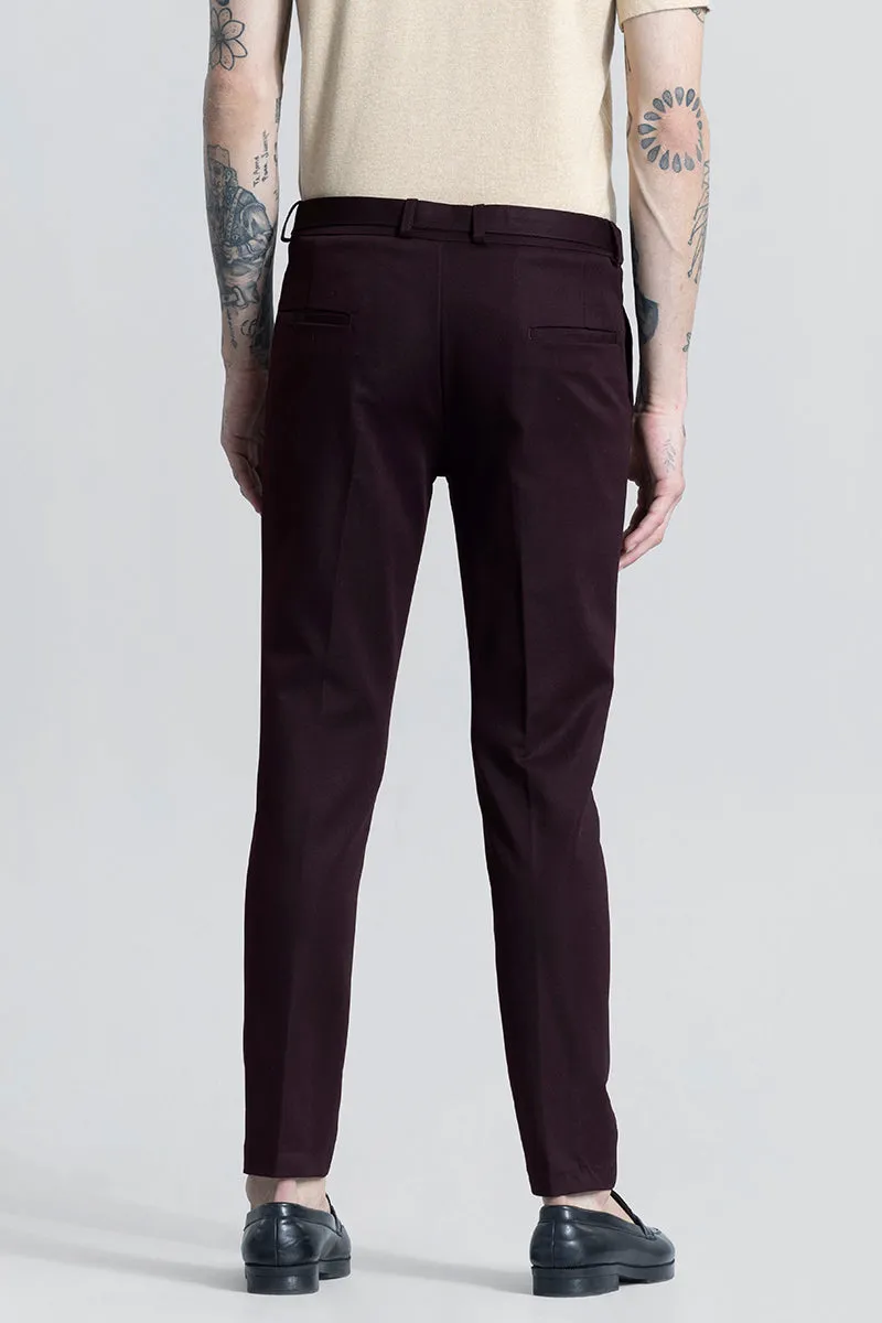 Flex Fit Burgundy Formal Trouser