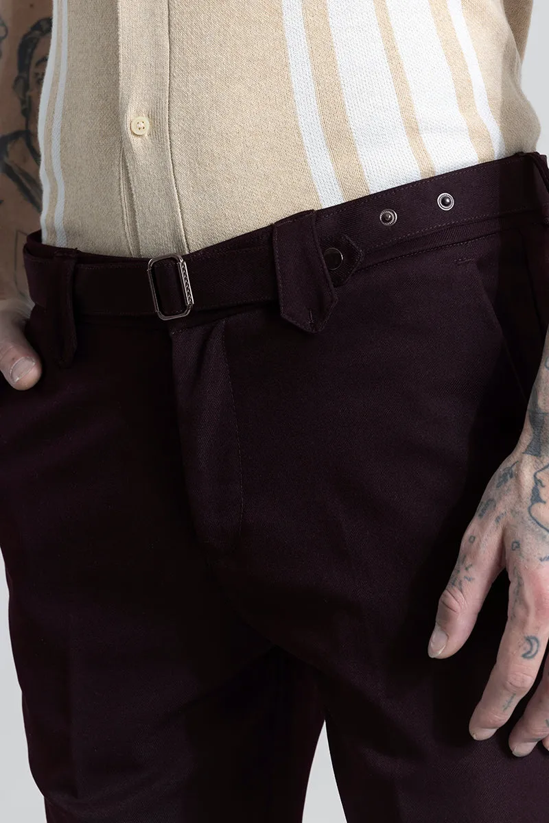 Flex Fit Burgundy Formal Trouser