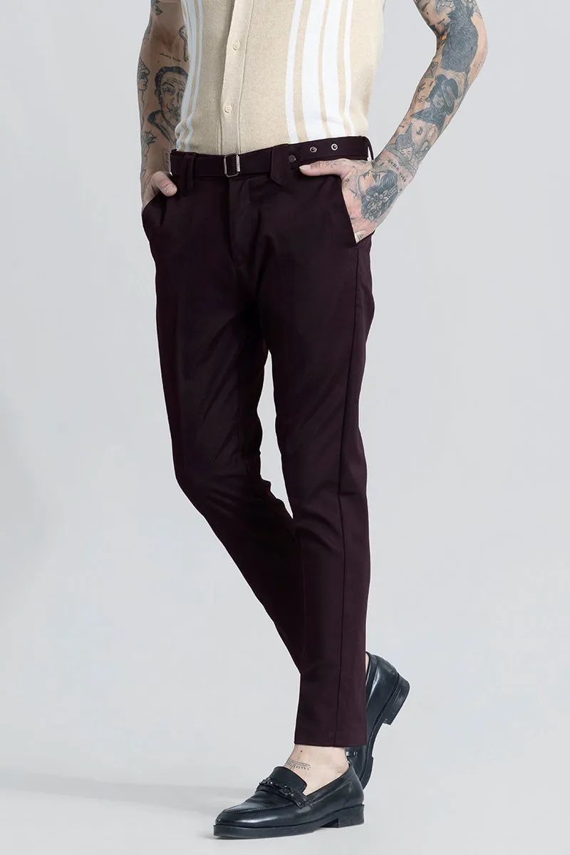 Flex Fit Burgundy Formal Trouser