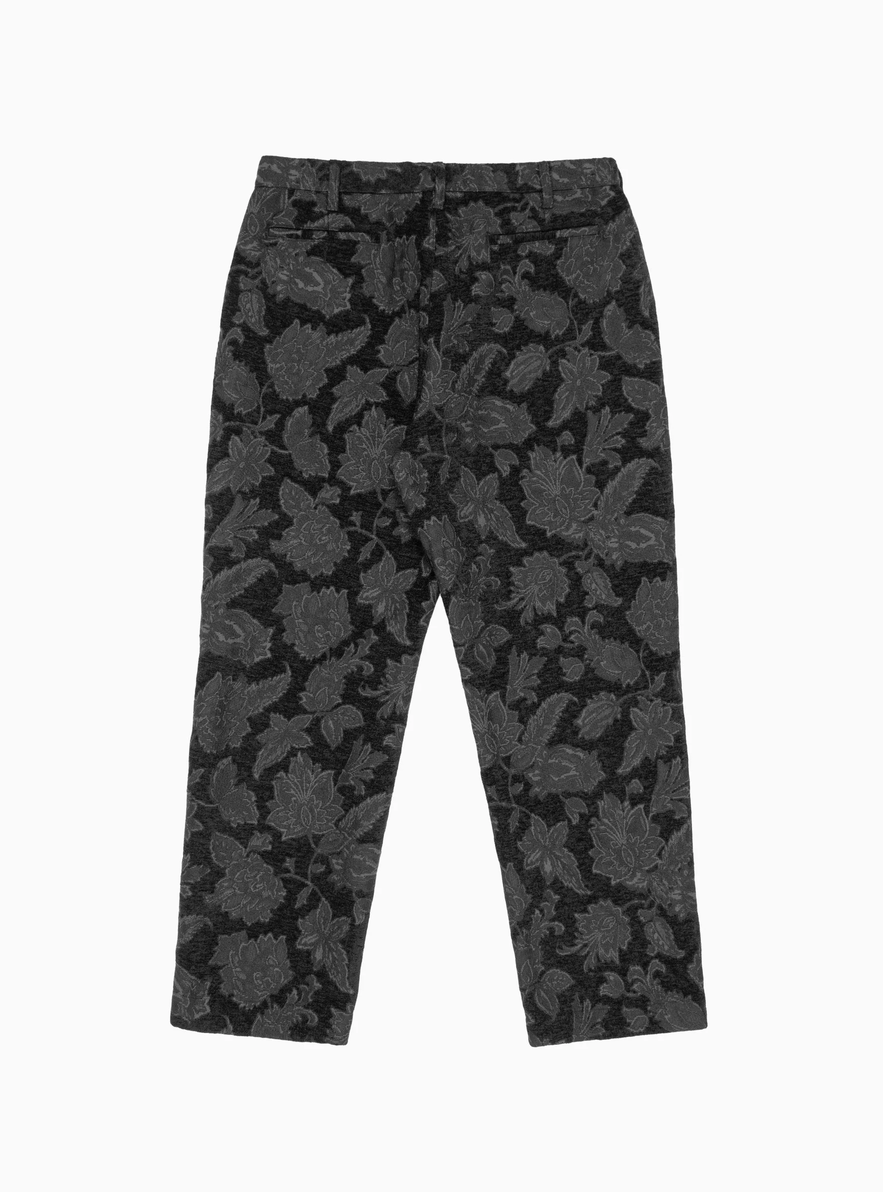 Floral Work Trousers Black