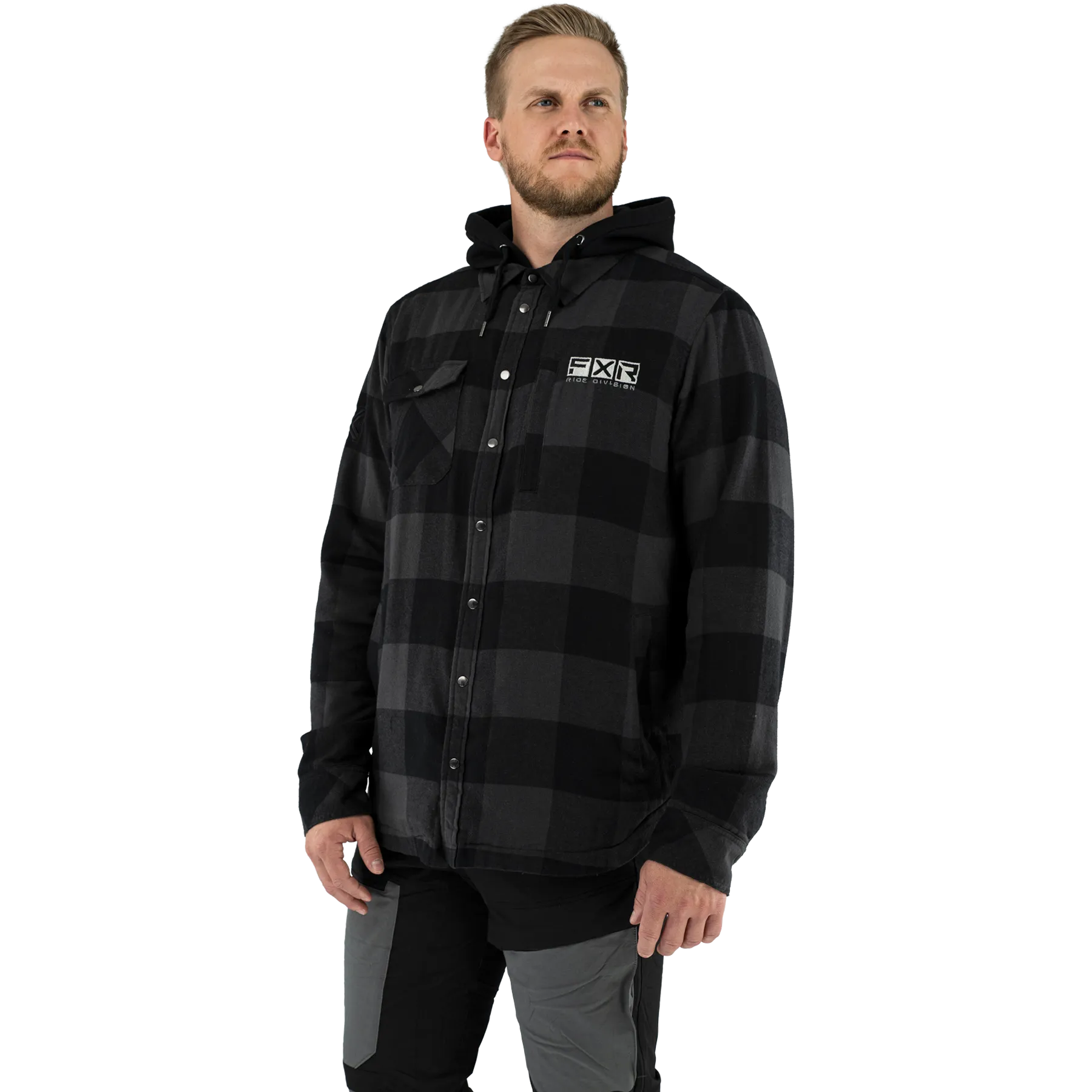 FXR Men's Timber Insulated Flannel Jacket Char Black