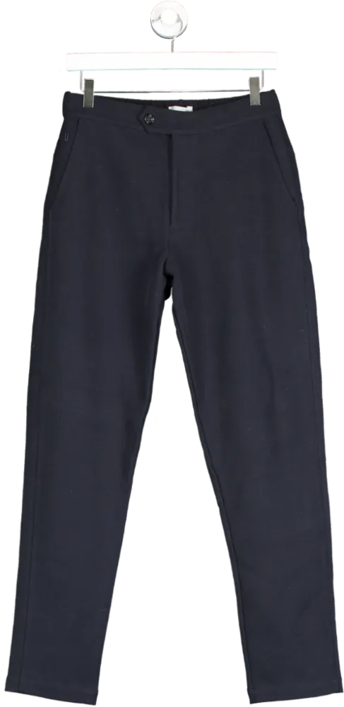 Hamilton & Hare Blue Cotton Blend Trousers UK S