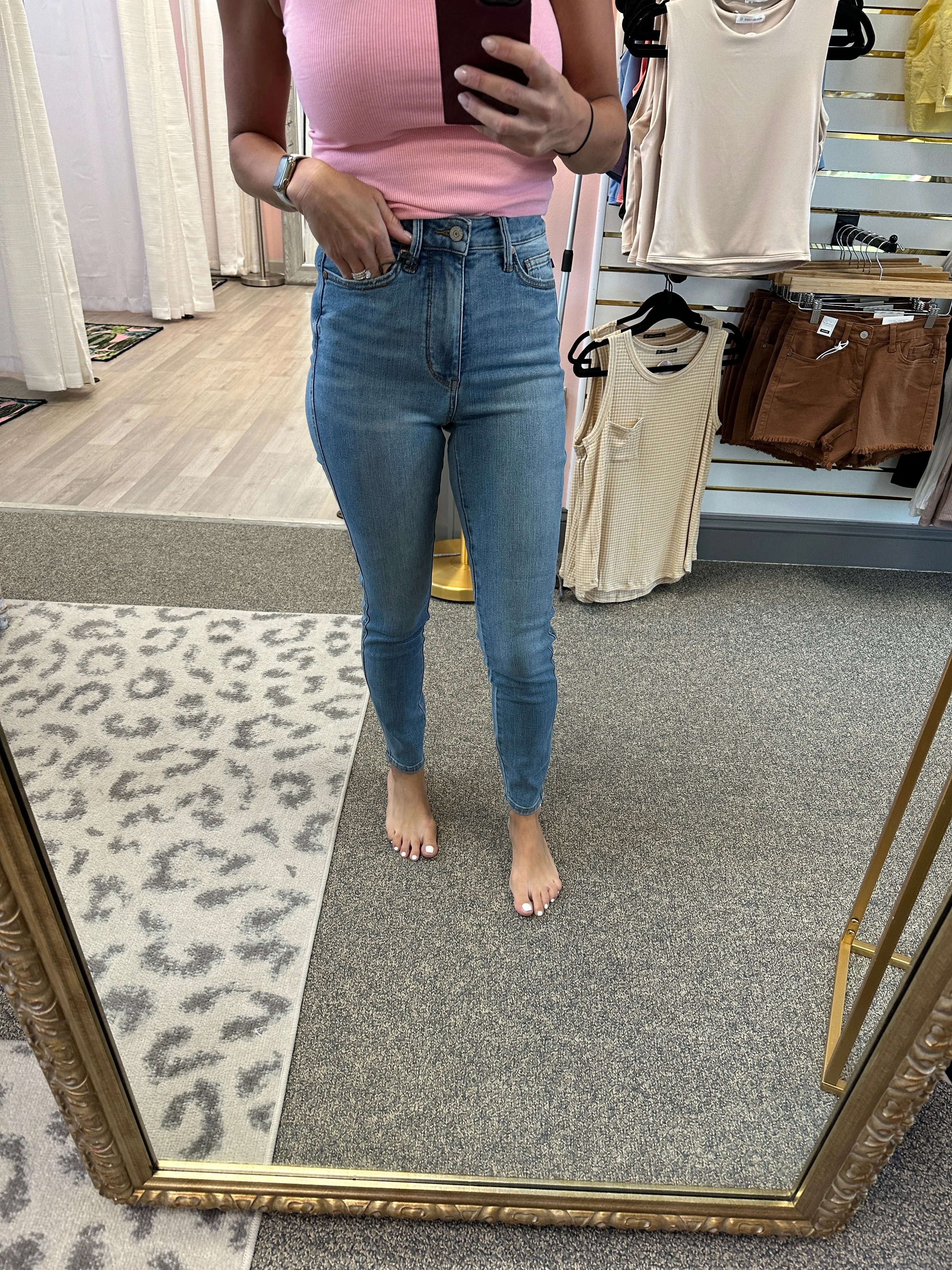 High Waist Tummy Control Skinny Jeans