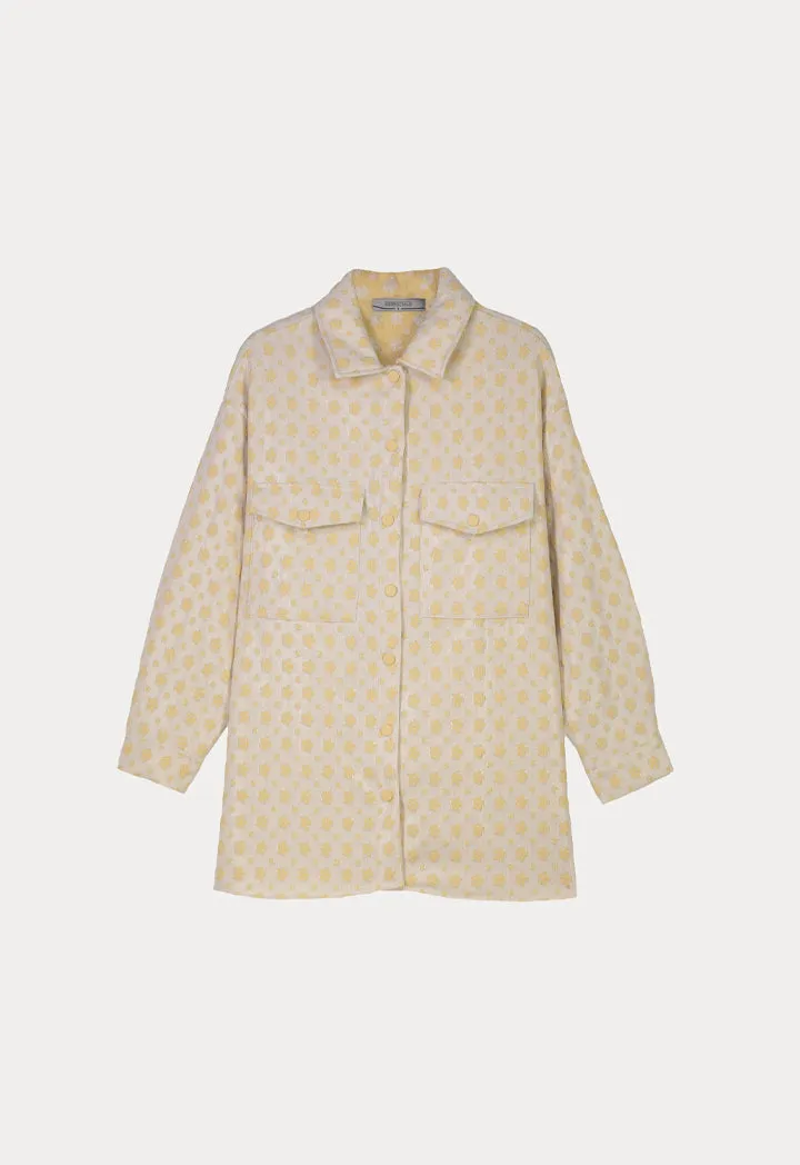 Jacquard Lurex Oversize Shirt