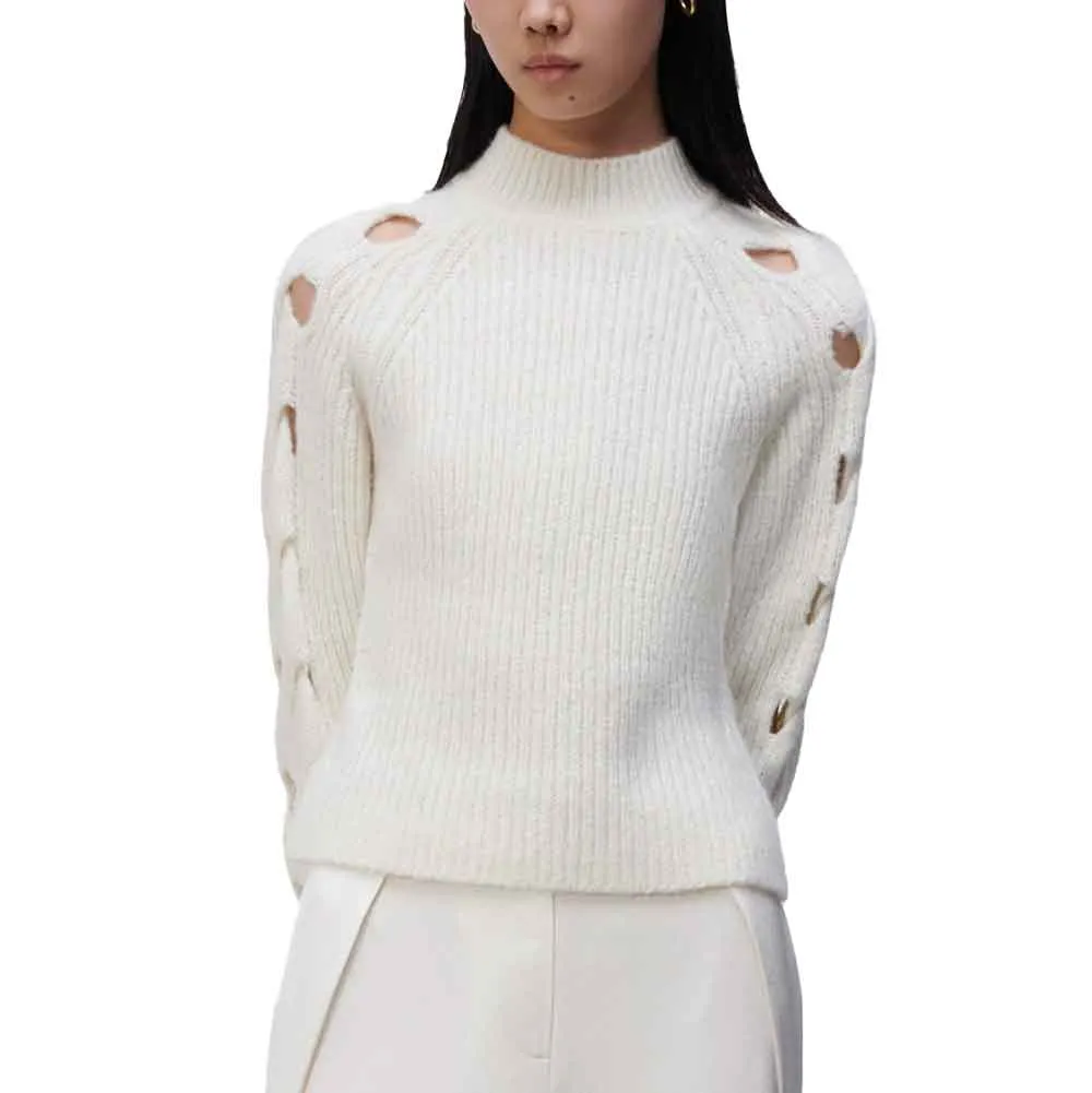 Jonathan Simkhai Montrose Luxury Alpaca Cable Knit Turtleneck Sweater for Elegant Winter Style