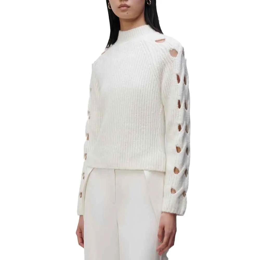 Jonathan Simkhai Montrose Luxury Alpaca Cable Knit Turtleneck Sweater for Elegant Winter Style