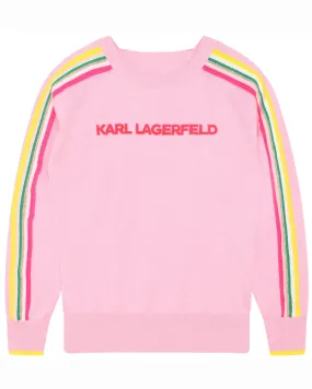 KARL LAGERFELD FW23 Cashmere Mix Pink Sweater