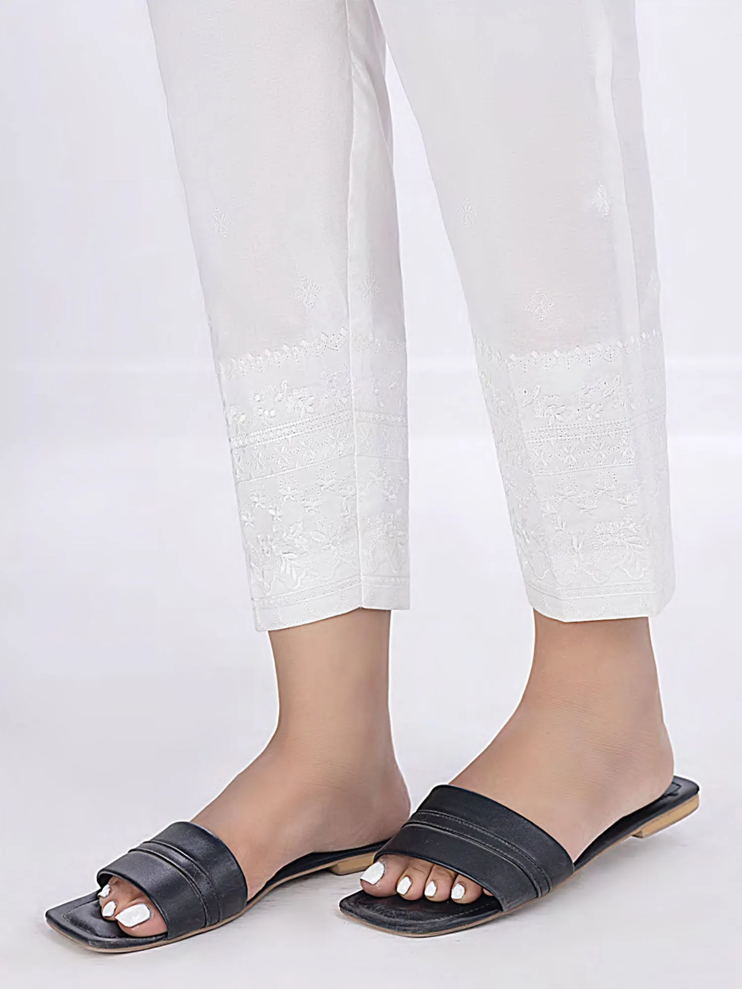 Lakhany White Cambric Trouser (3278-WHT)