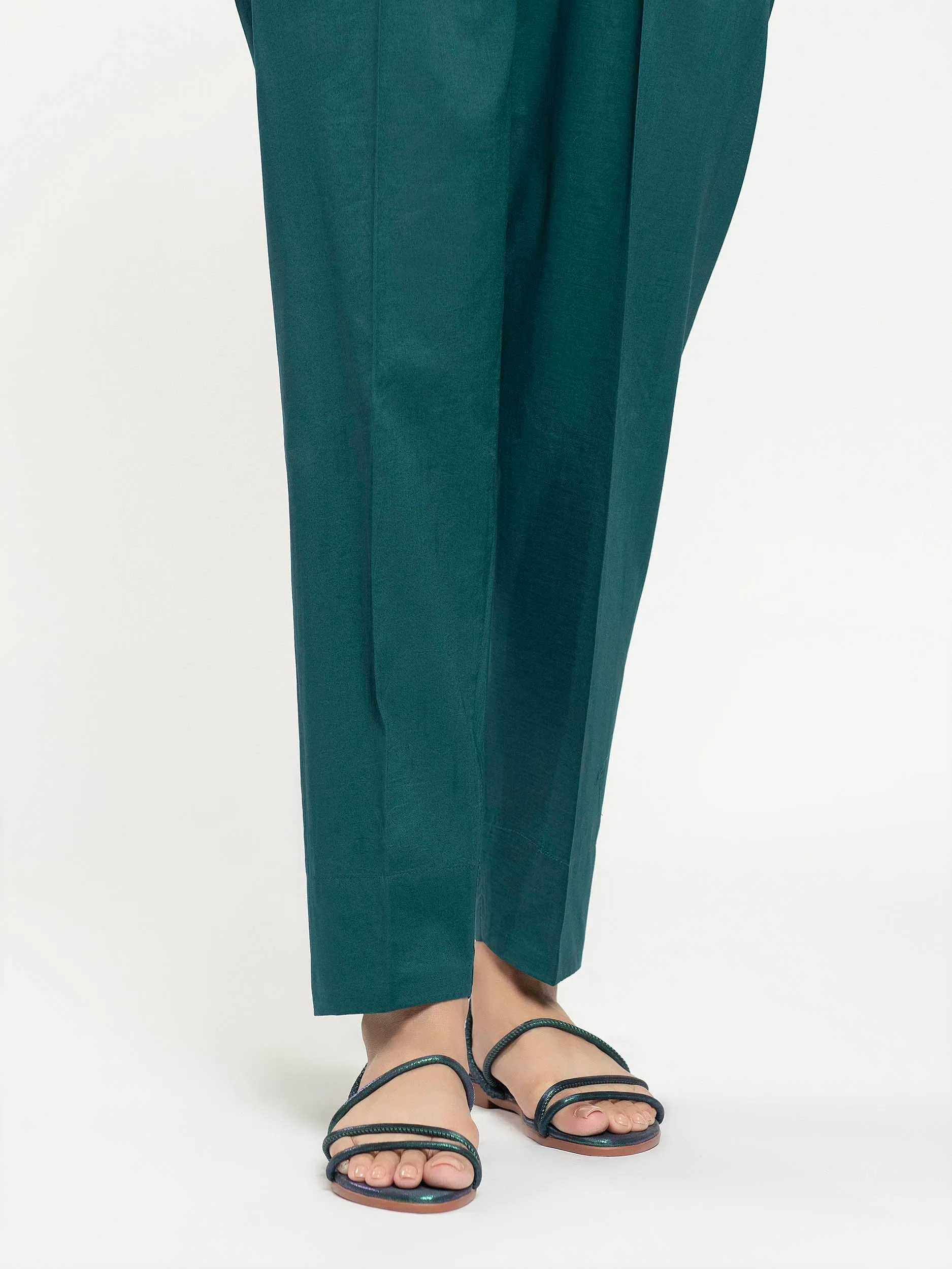 Limelight Peacock Blue Plain Cambric Trouser (P6046TR)