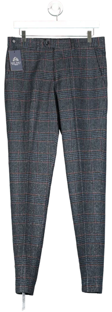 Marc Darcy Blue Check Tweed Trousers W32