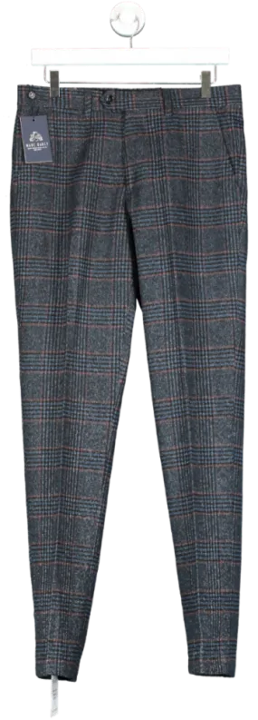 Marc Darcy Blue Check Tweed Trousers W32