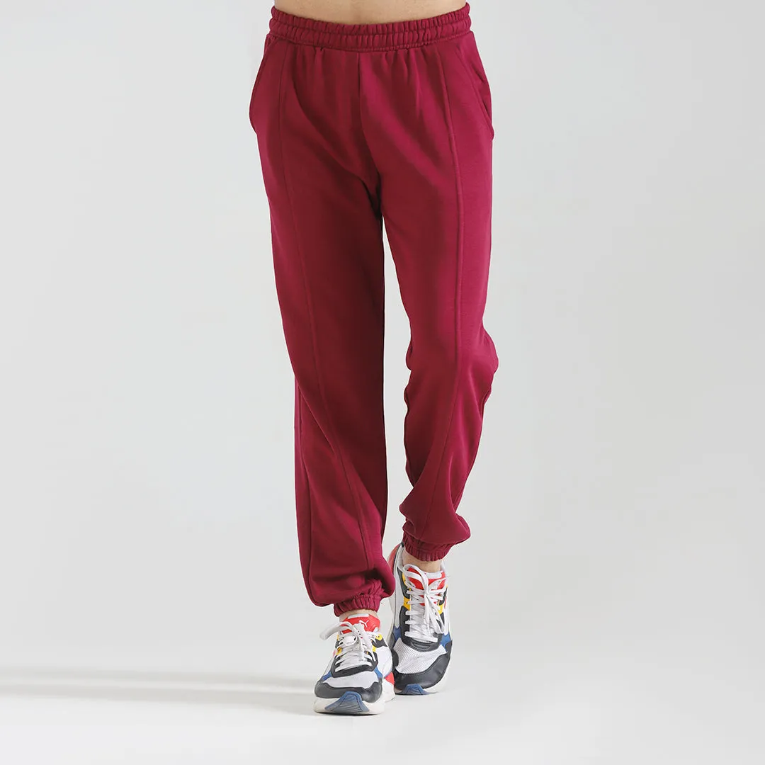 Maroon Relax Fit Trouser