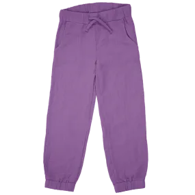 Maxomorra Purple Organic Cotton Muslin Trousers