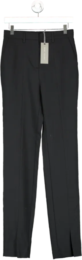 Mint Velvet Black Silm Cotton Trousers UK 10