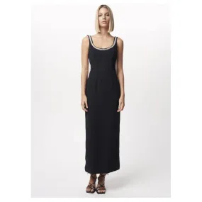 Nicola Finetti Long Diamond Backless Dress - Black