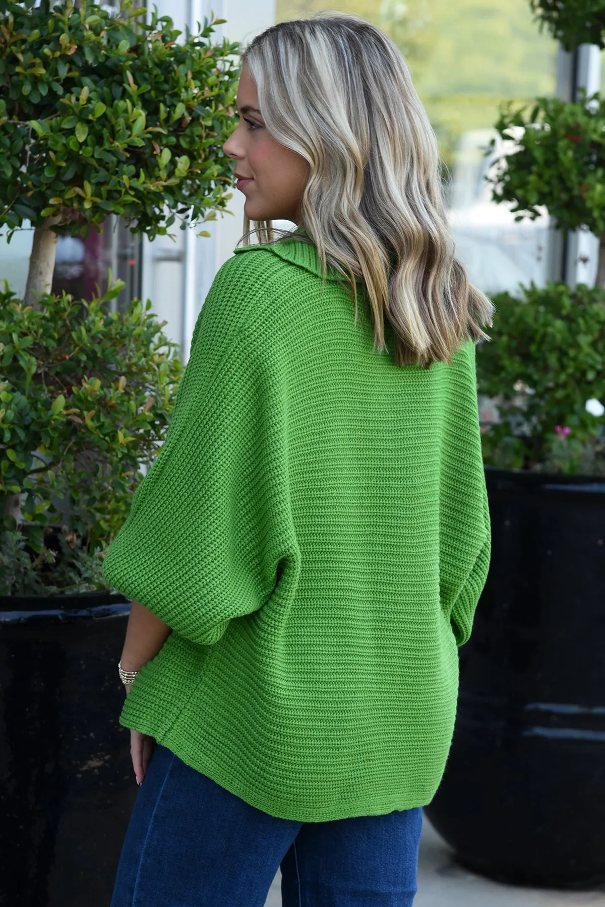 NOT JUST ANYBODY SWEATER -GREEN