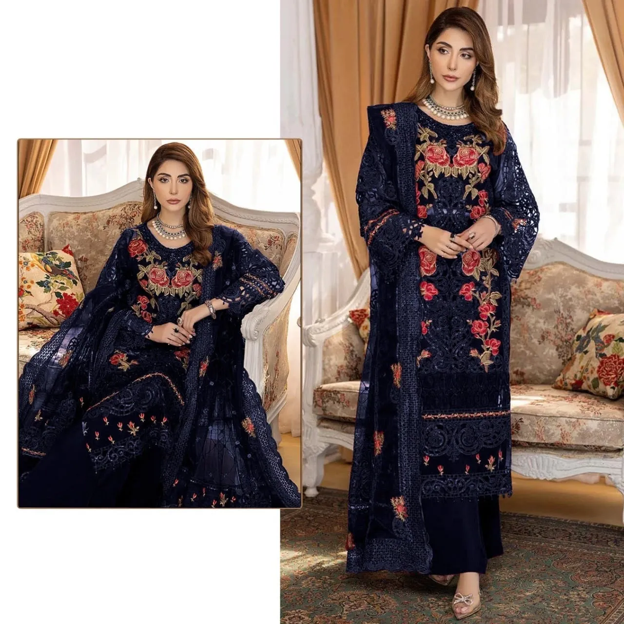 Pakistani Festive Hit Designer Party Wear Salawar Kameez