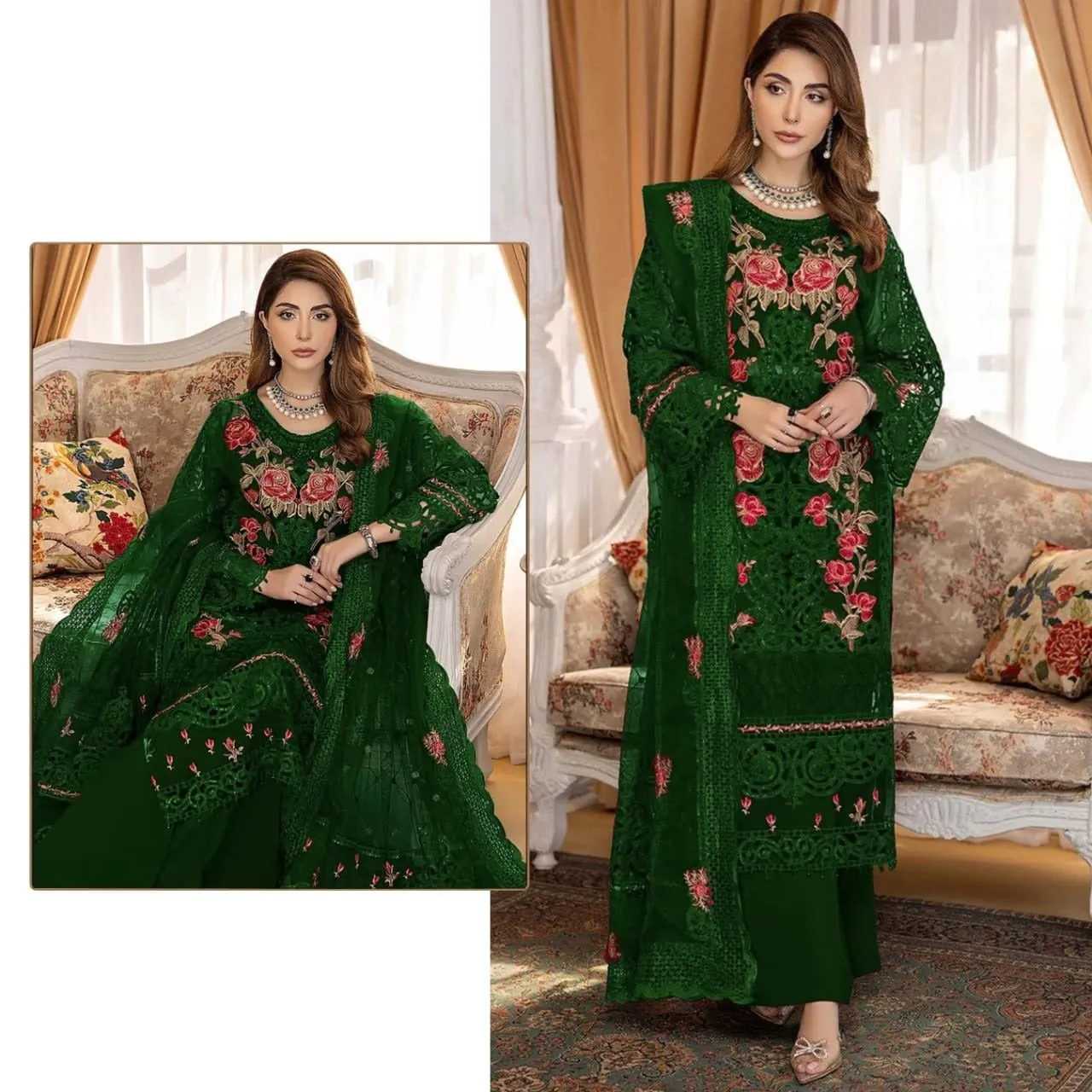 Pakistani Festive Hit Designer Party Wear Salawar Kameez