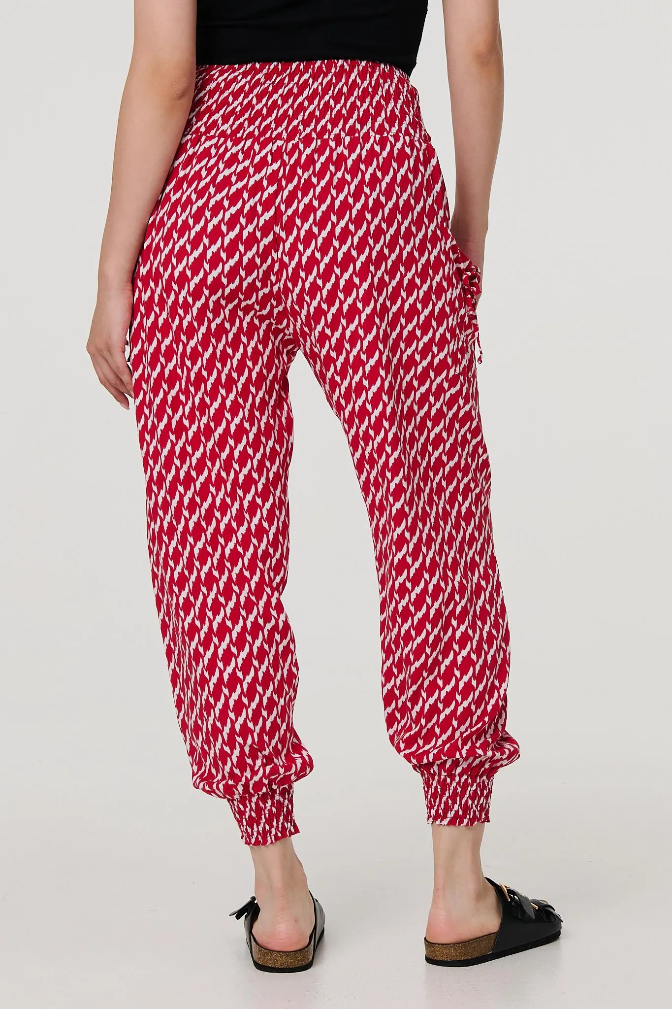 Printed Tapered Harem Trousers